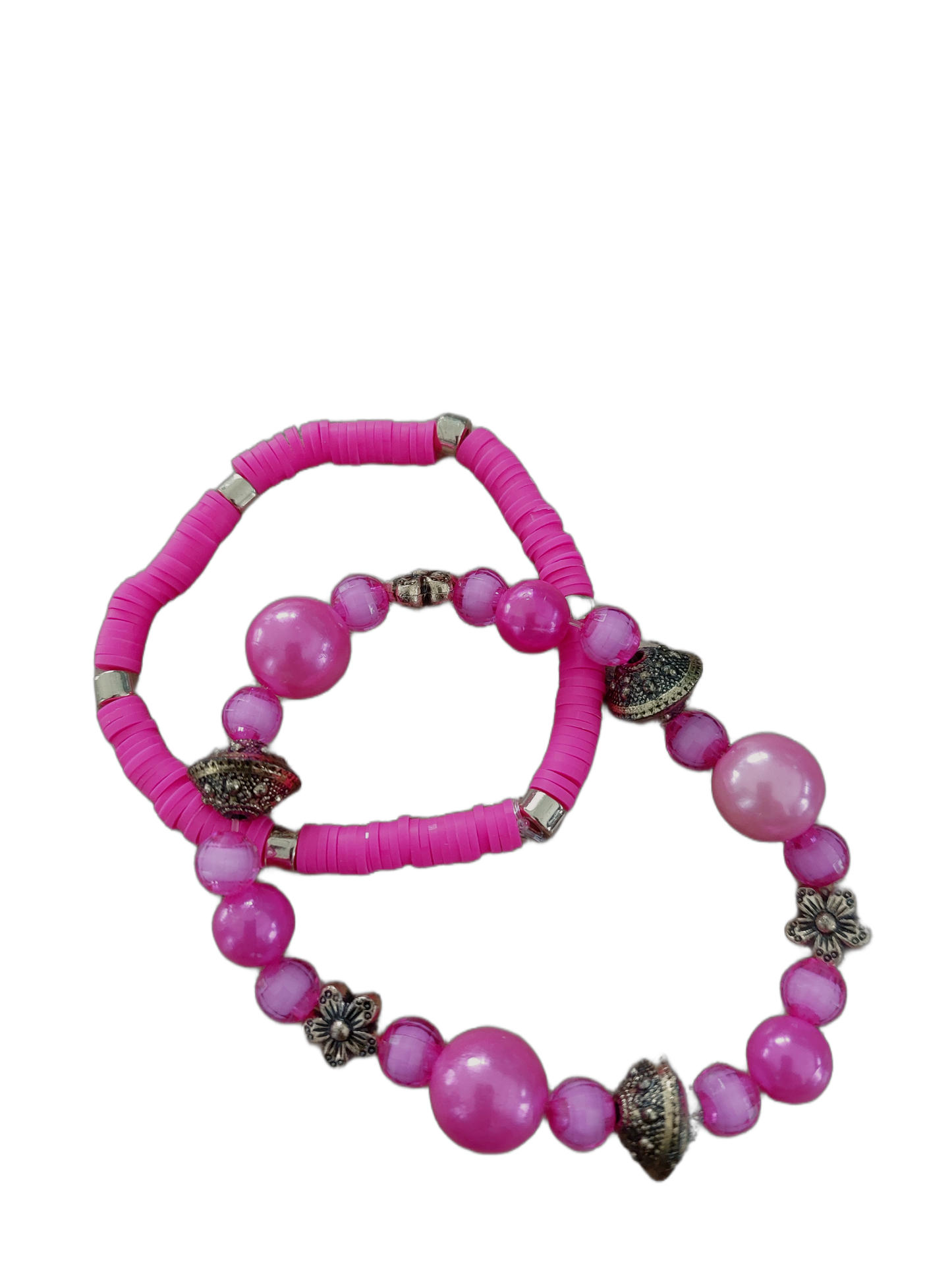 Armband Kralen ROZE-GOUD, set van 2