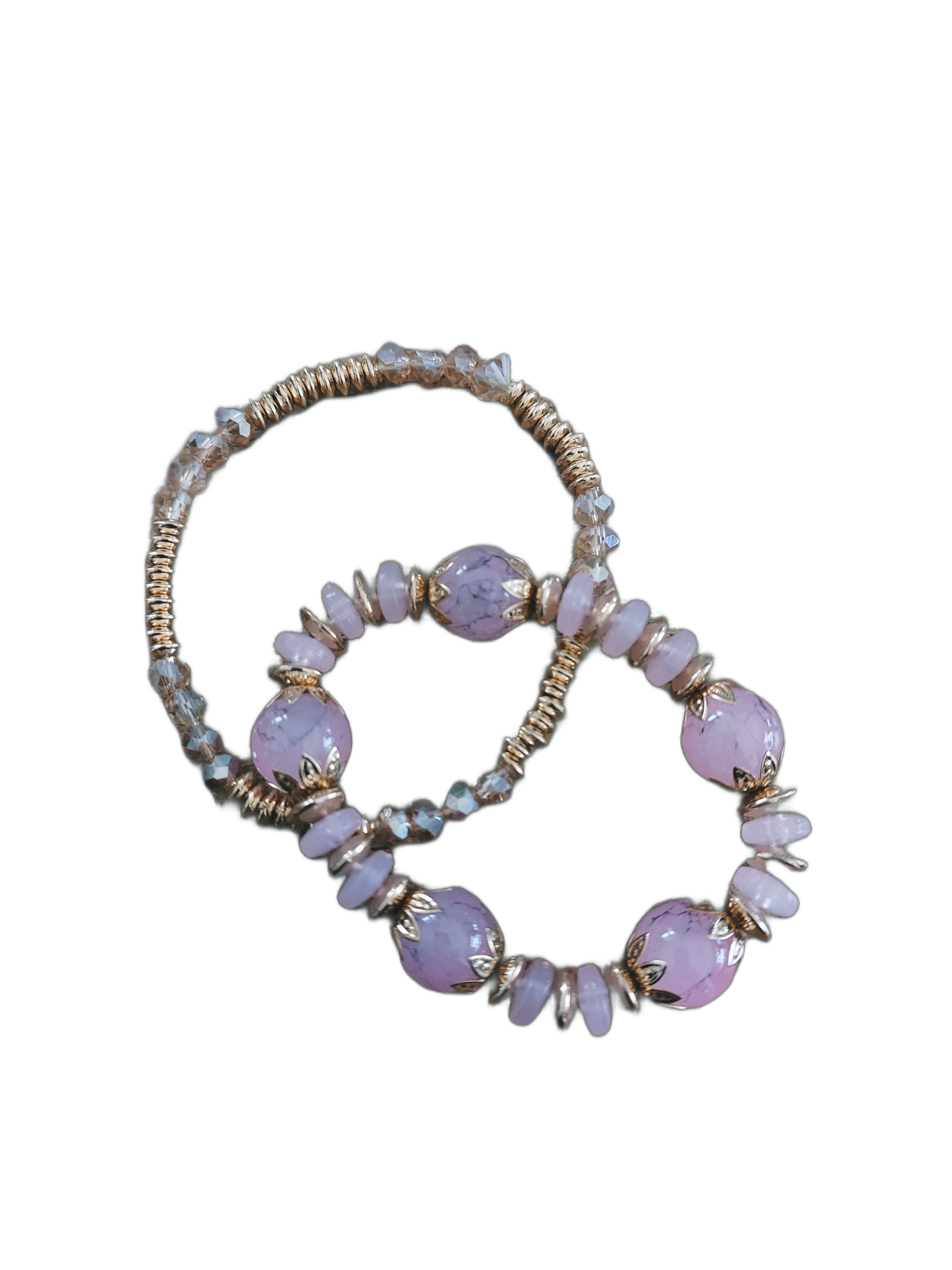 Armband Kralen ROZE-GOUD, set van 2