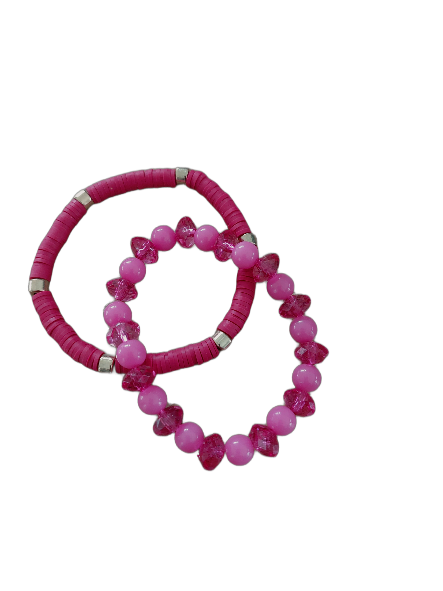 Armband Kralen FUCHSIA ROZE, set van 2