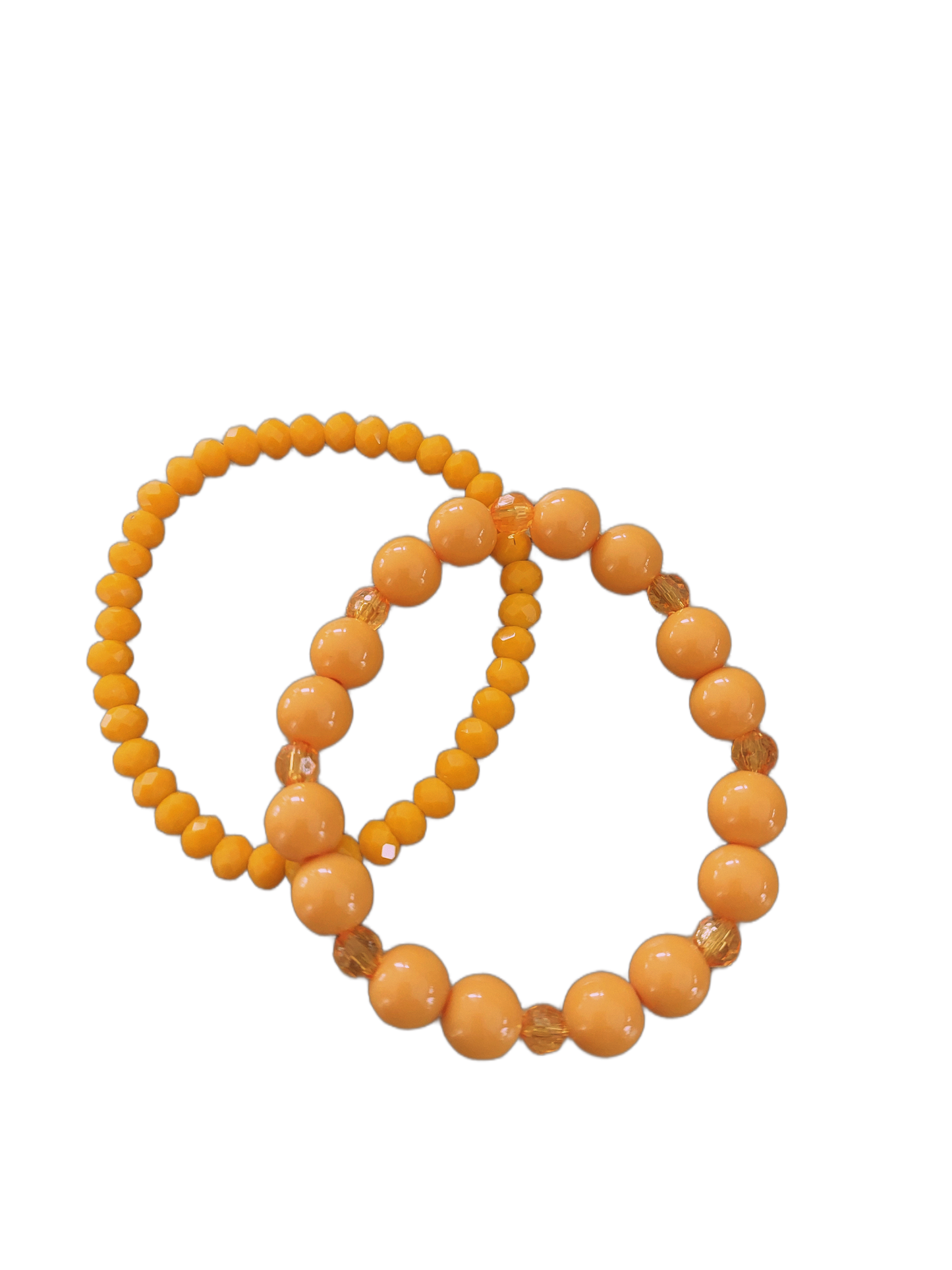 Armband Kralen OKER GEEL, set van 2