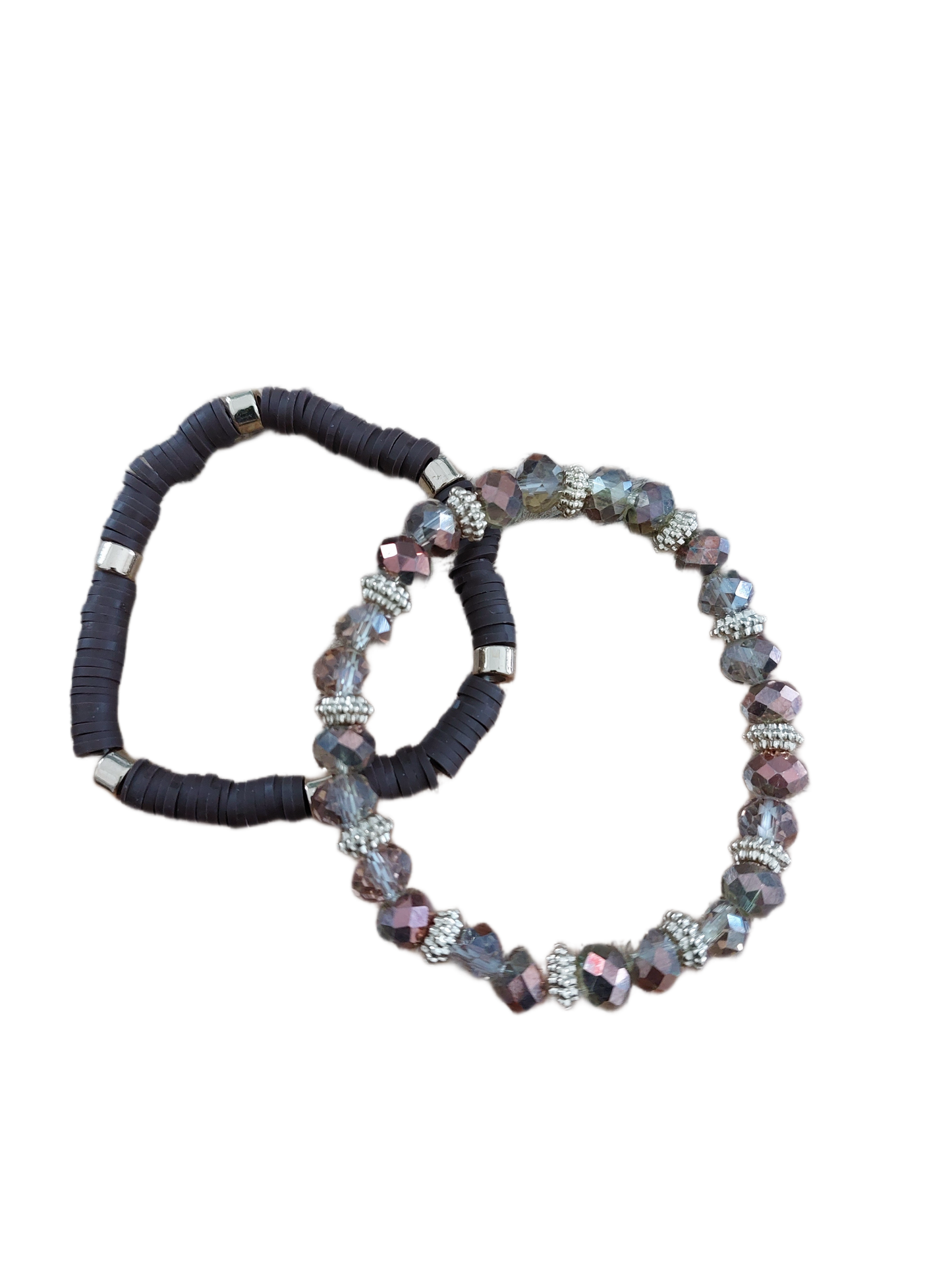 Armband Kralen BRUIN, set van 2