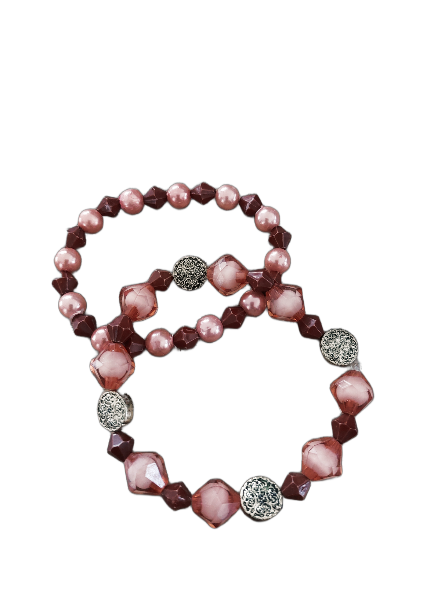 Armband Kralen BRUIN-GOUD, set van 2