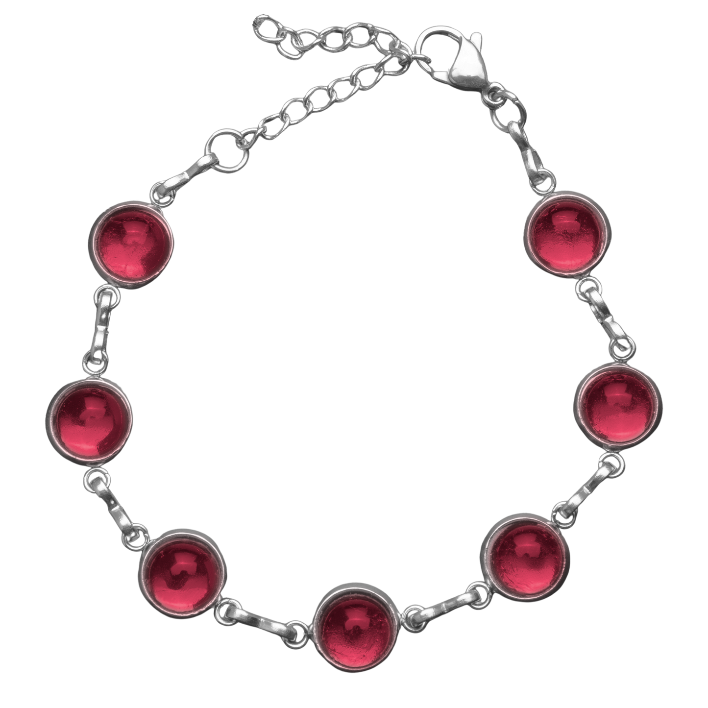Verstelbare Armband met Gekleurde Cabochons | 8mm | 10 Kleuren