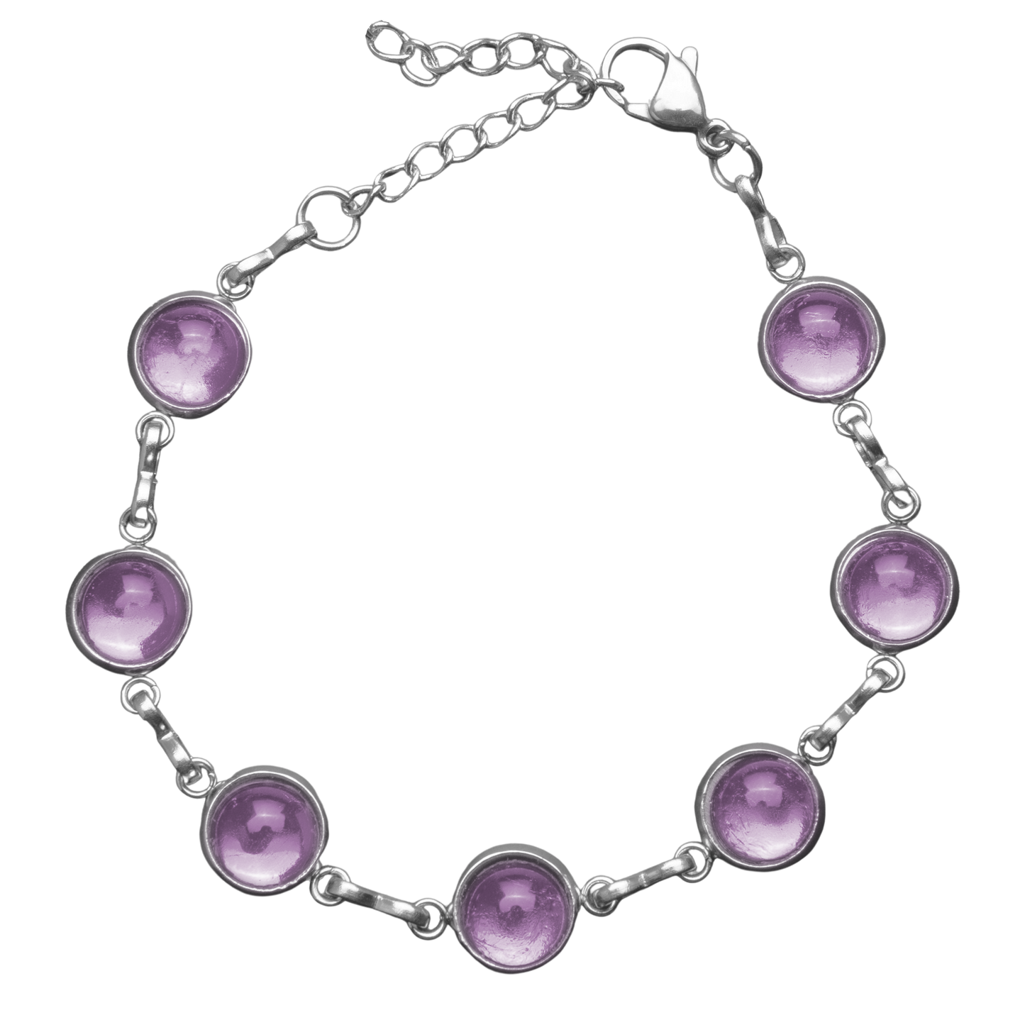 Verstelbare Armband met Gekleurde Cabochons | 8mm | 10 Kleuren