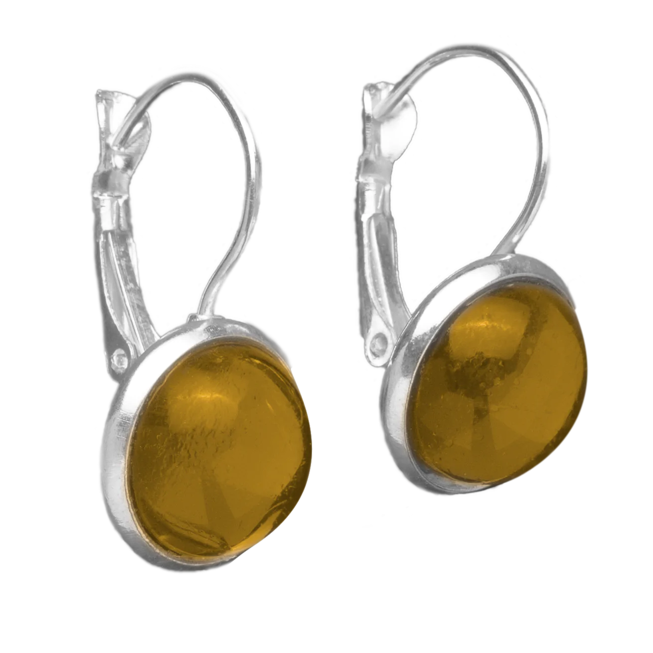 Set Oorhangers met Gekleurde Cabochons | 12mm | 10 Kleuren