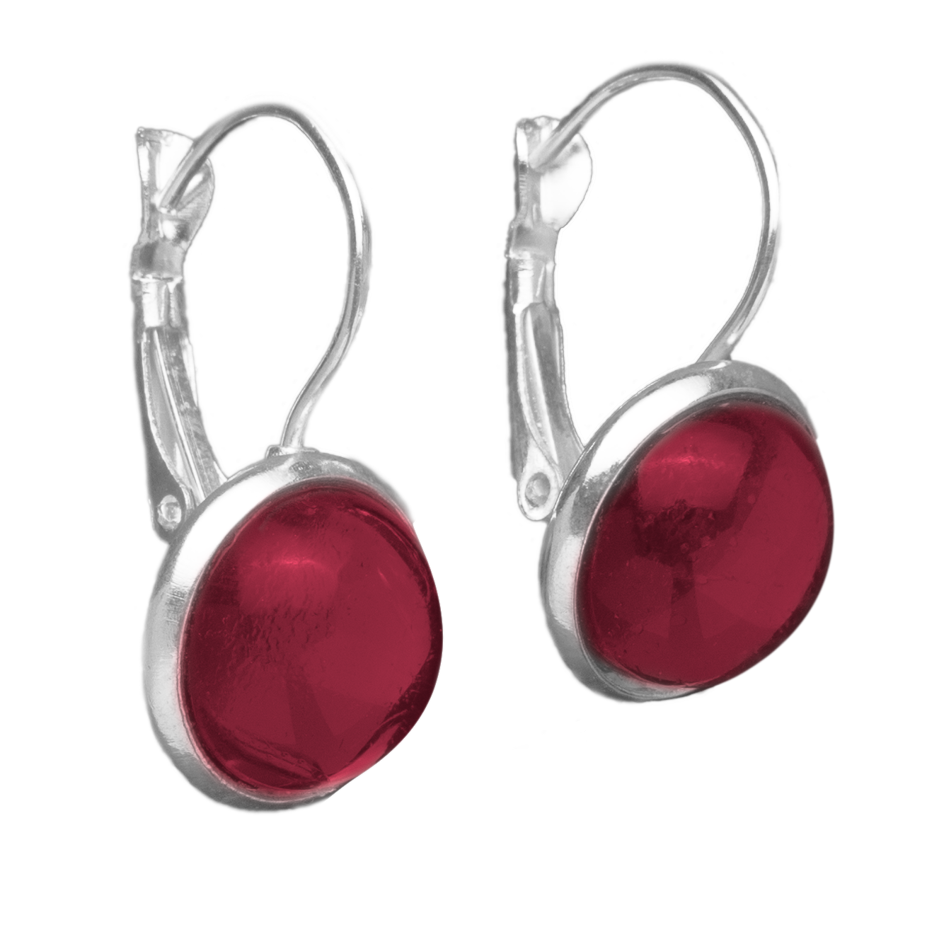 Set Oorhangers met Gekleurde Cabochons | 12mm | 10 Kleuren