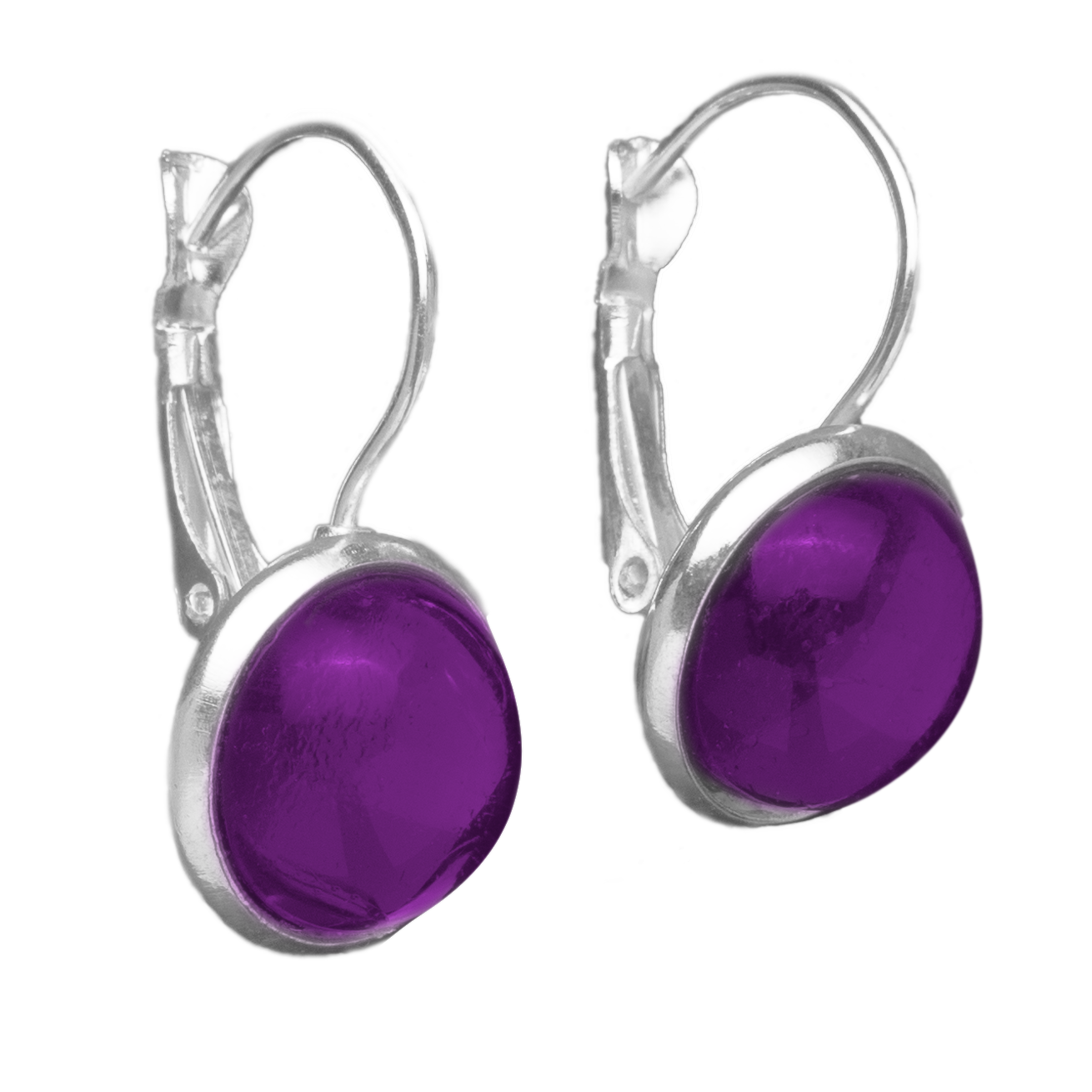 Set Oorhangers met Gekleurde Cabochons | 12mm | 10 Kleuren