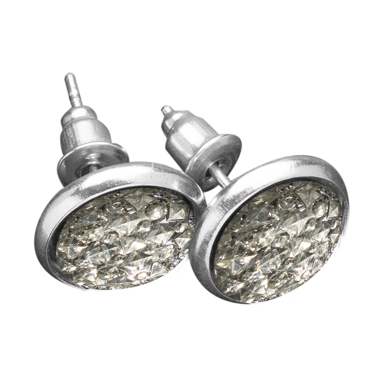 Oorknopjes Cabochons kristal reliëf