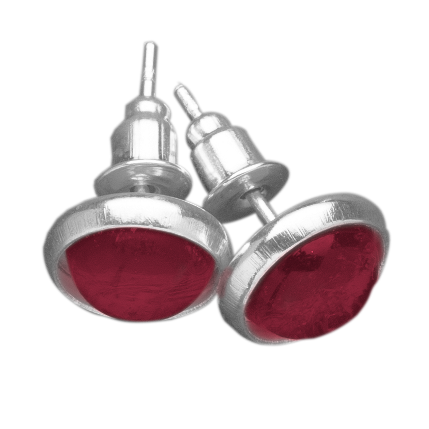 Set Oorknopjes met Gekleurde Cabochons | 8mm | 10 Kleuren