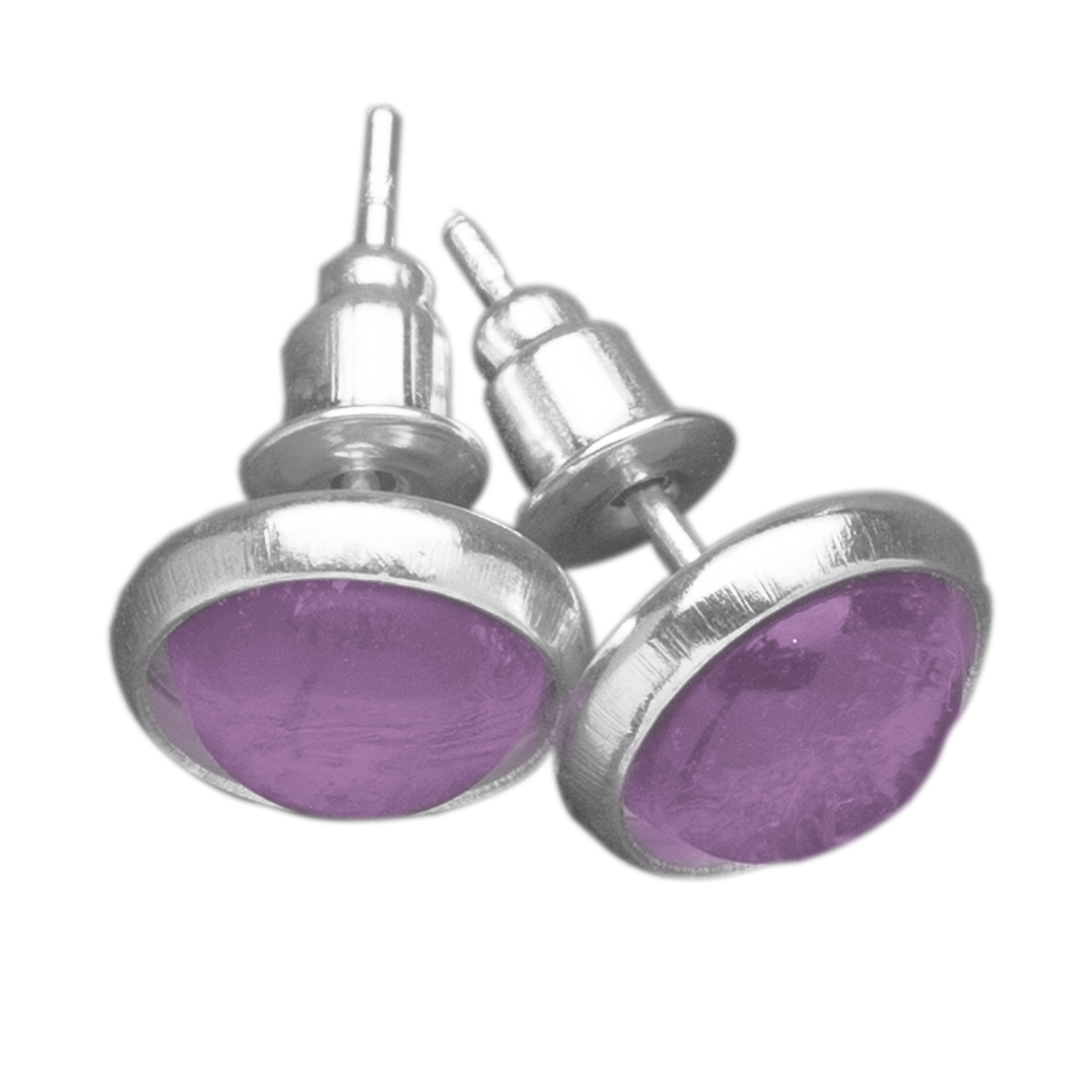 Set Oorknopjes met Gekleurde Cabochons | 8mm | 10 Kleuren