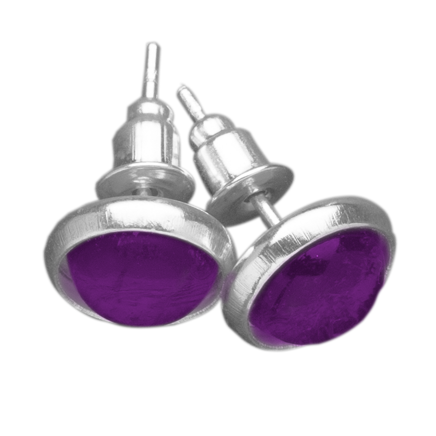 Set Oorknopjes met Gekleurde Cabochons | 8mm | 10 Kleuren