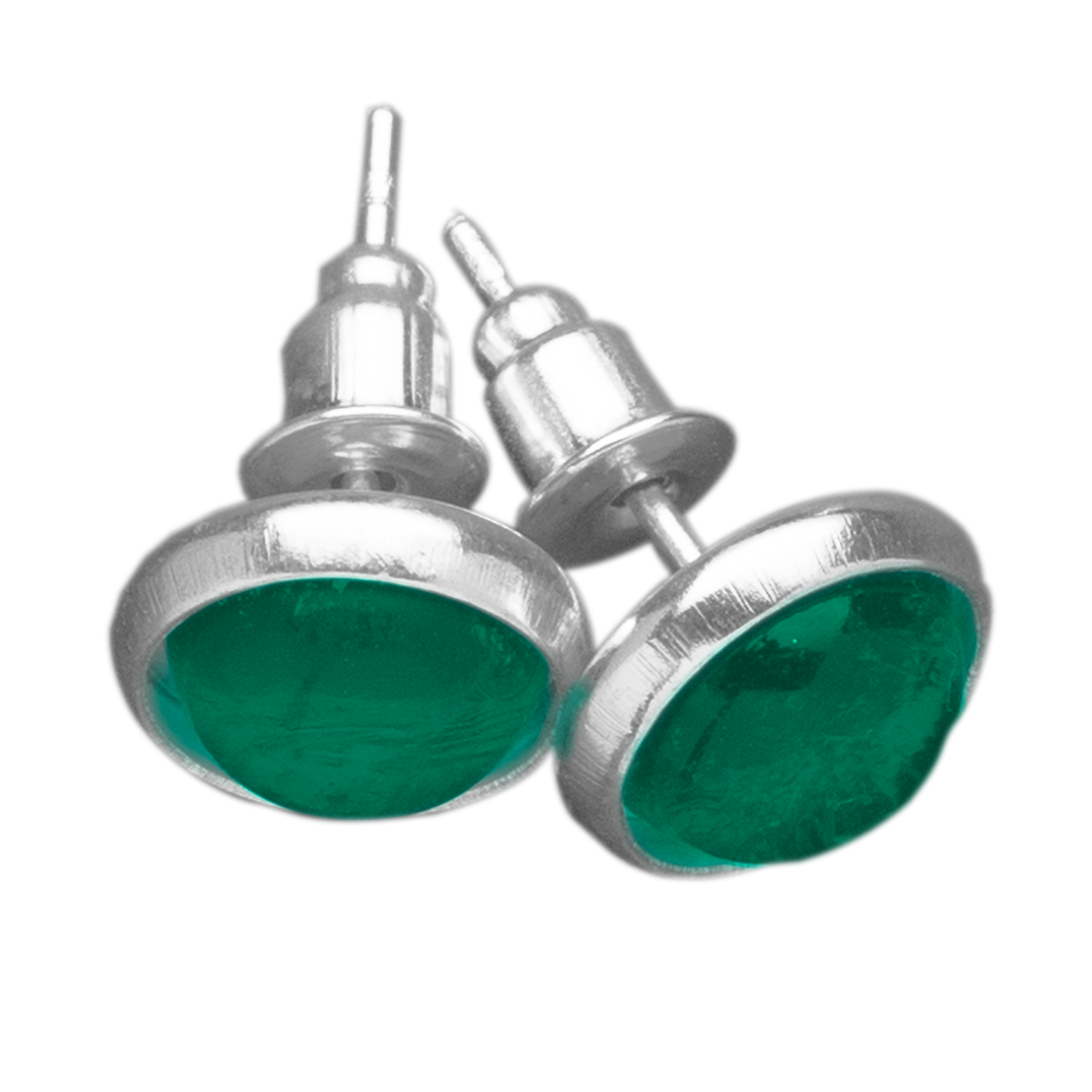 Set Oorknopjes met Gekleurde Cabochons | 8mm | 10 Kleuren