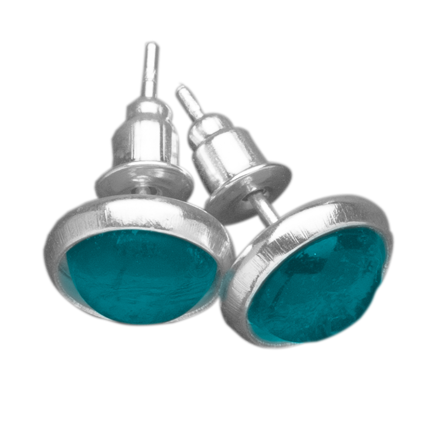 Set Oorknopjes met Gekleurde Cabochons | 8mm | 10 Kleuren
