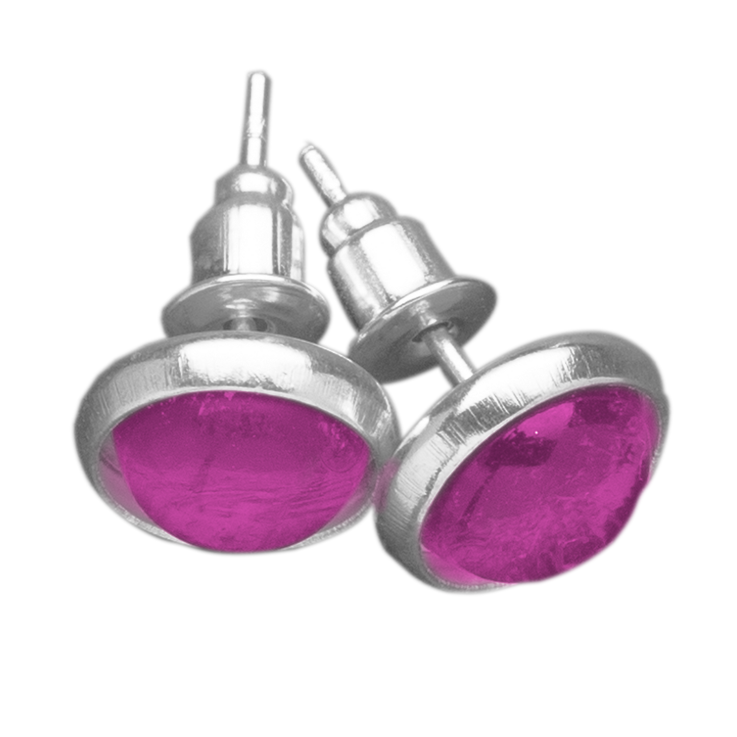 Set Oorknopjes met Gekleurde Cabochons | 8mm | 10 Kleuren