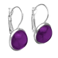 Oorbellen cabochons violet paars