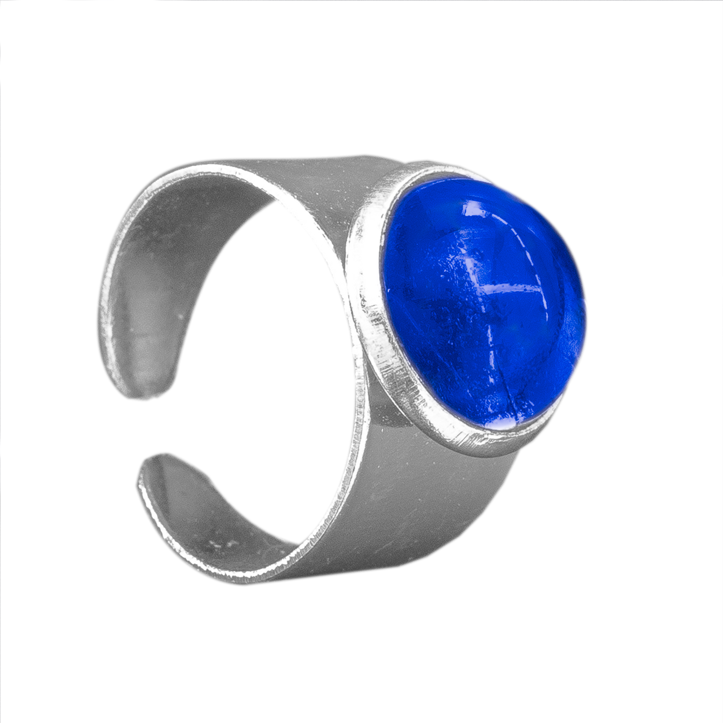 Verstelbare Ring met 12mm Cabochon | One Size | Ultramarijn Blauw